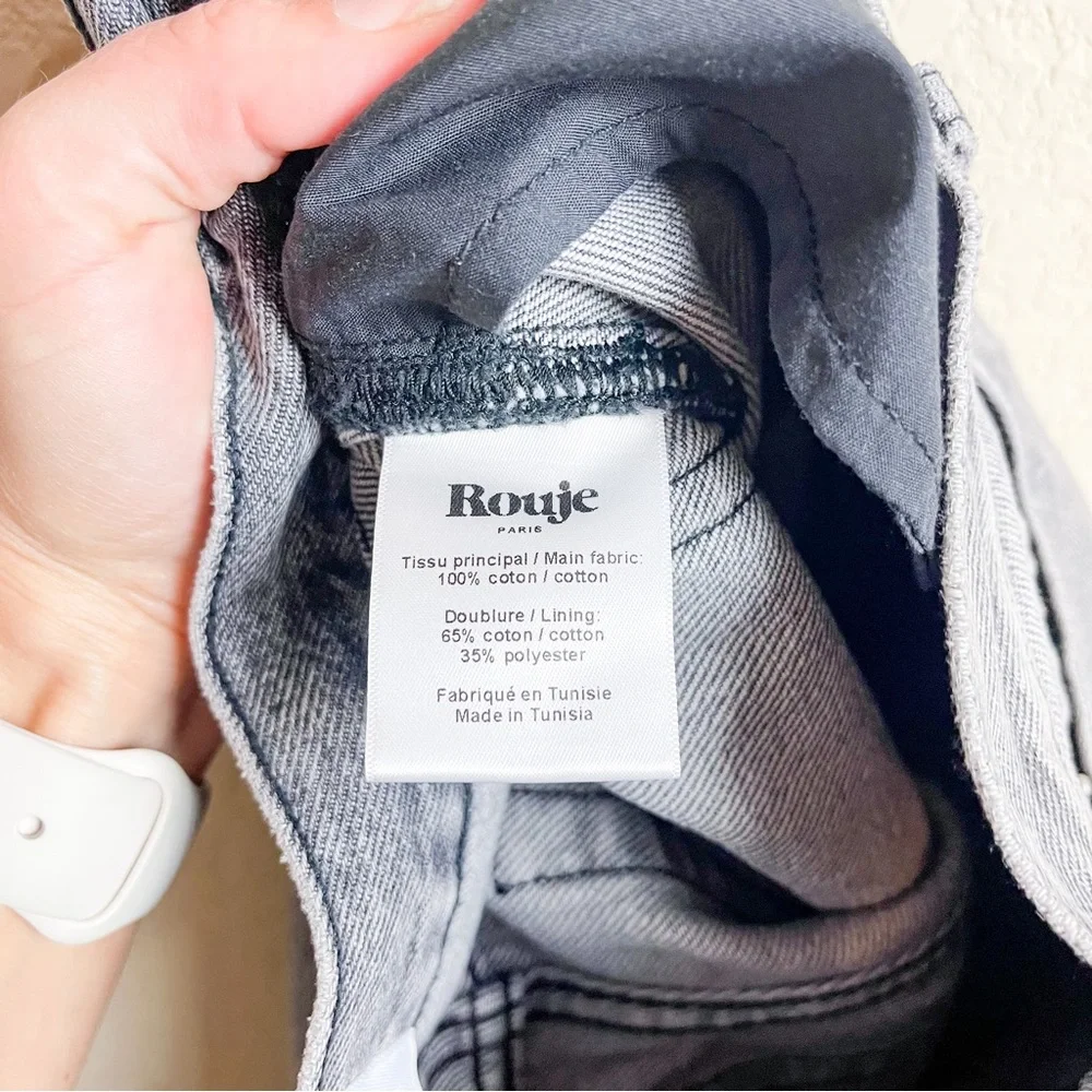 Rouje Marais Straight Leg Jeans Light Grey Wash Size 24 - Picture 9 of 12